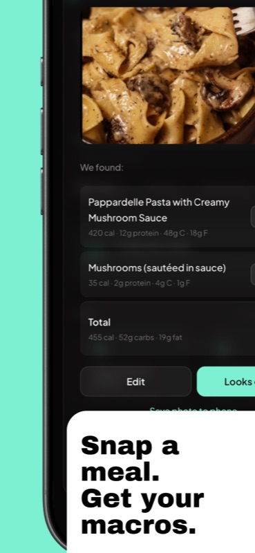 Photo food logging with instant macro identification